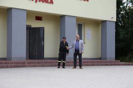 Plac manewrowy przy OSP Wysoka po remoncie. Inwestycja zakończona.