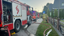 Pożar budynku mieszkalnego w Suchej Beskidzkiej.
