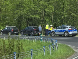 Kolizja na DK28 w Suchej Beskidzkiej.
