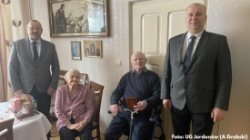 Wizyta u dostojnych jubilatów w Gminie Jordanów.