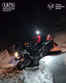 Nocna akcja ratunkowa na Babiej Górze. Turysta był skrajnie wyczerpany!