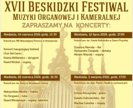 XVII Beskidzki Festiwal Muzyki Organowej i Kameralnej. Cztery koncerty w wyjątkowych świątyniach regionu.