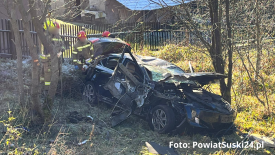 Dachowanie samochodu w Stryszawie!