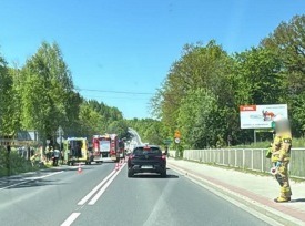 Wypadek na DK28 w Mucharzu. Utrudnienia w kierunku Wadowic.