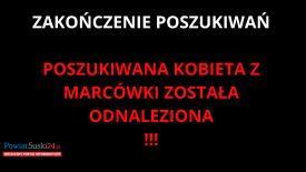 Zakończono poszukiwania mieszkanki Marcówki.