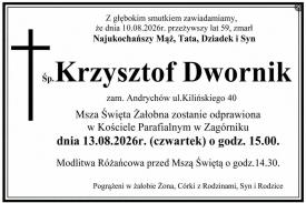 NEKROLOG - Krzysztof Dwornik. 