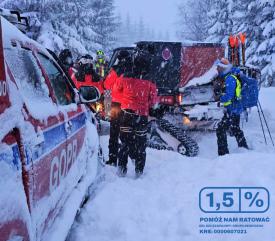 Wypadek w rejonie Babiej Góry. Wspólna akcja GOPR i słowackich ratowników.